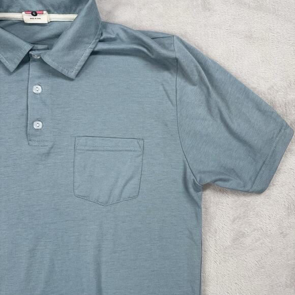 Homage Teal Short Sleeve Polo In Size Small - Picture 2 of 8